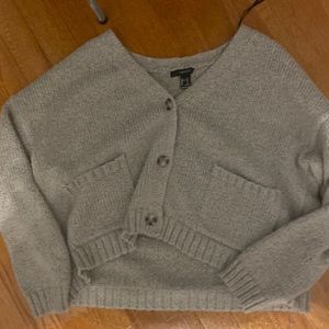 forever 21 light grey cardigan